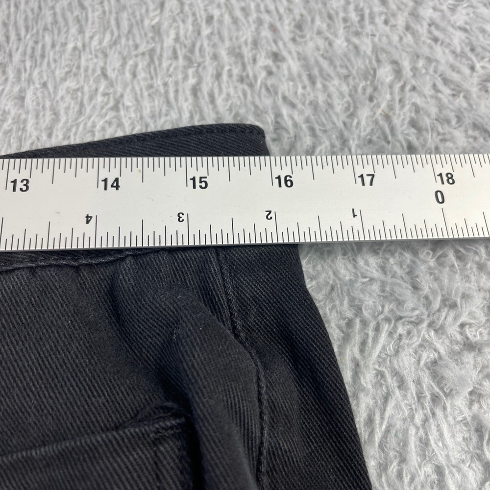 Royalty For Me Black Wide Leg Crop Pants Womens Size 10 High Rise Patch Pocket - Picture 7 of 11